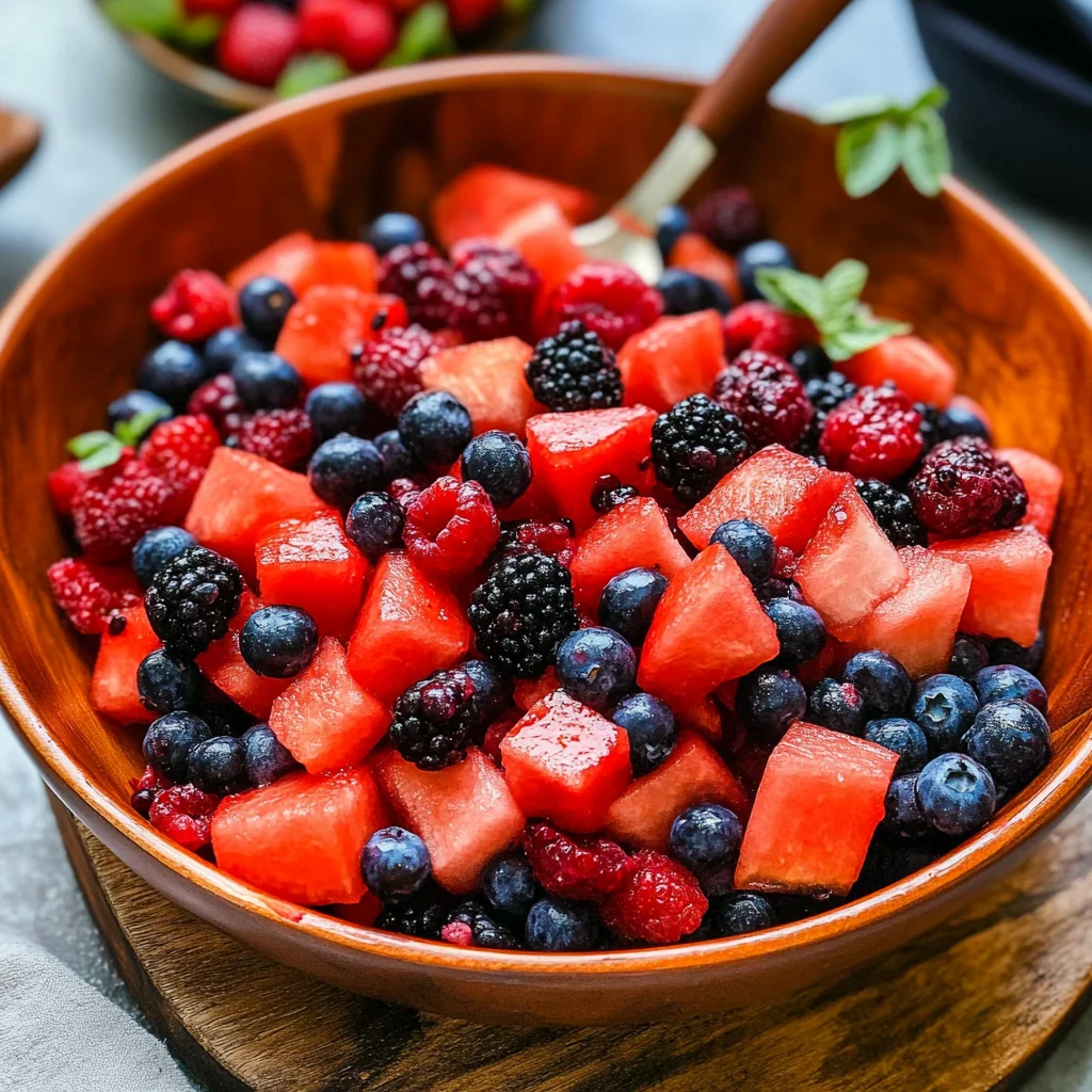 Watermelon Summer Berry Salad