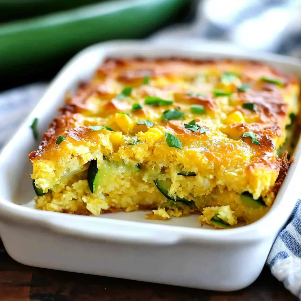 Zucchini Cornbread Casserole