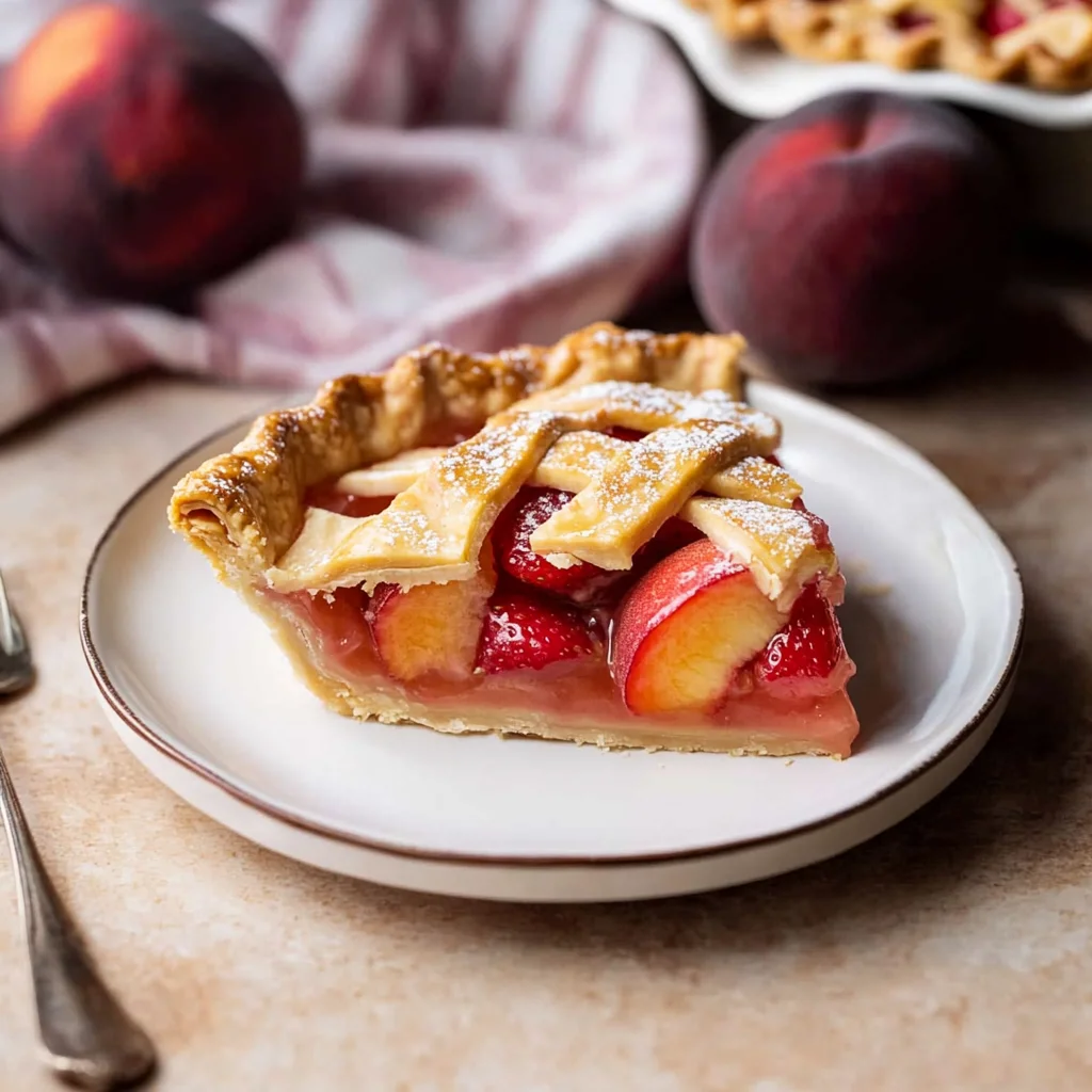 Brown Butter Strawberry Peach Pie
