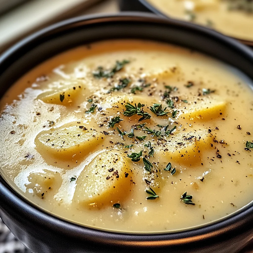 Cheddar Garlic Herb Potato Soup