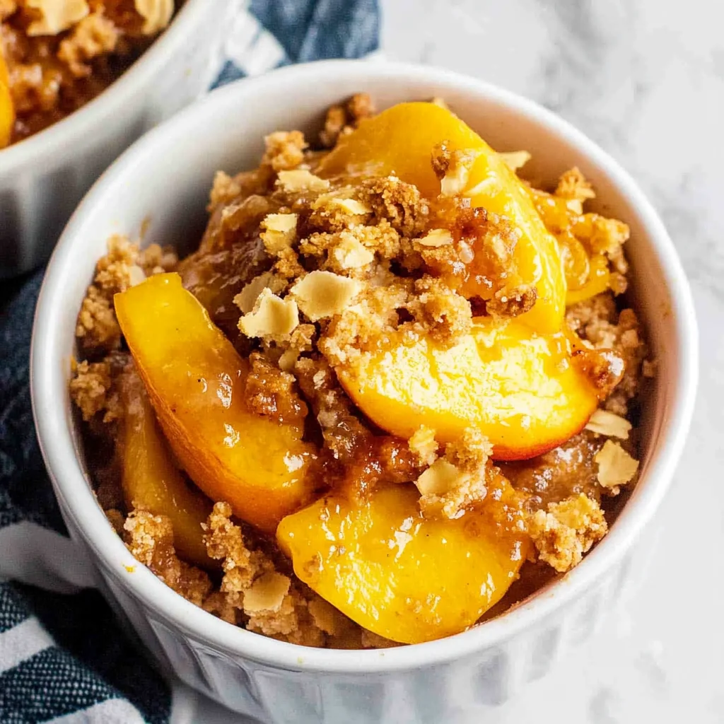 Healthy Peach Crumble