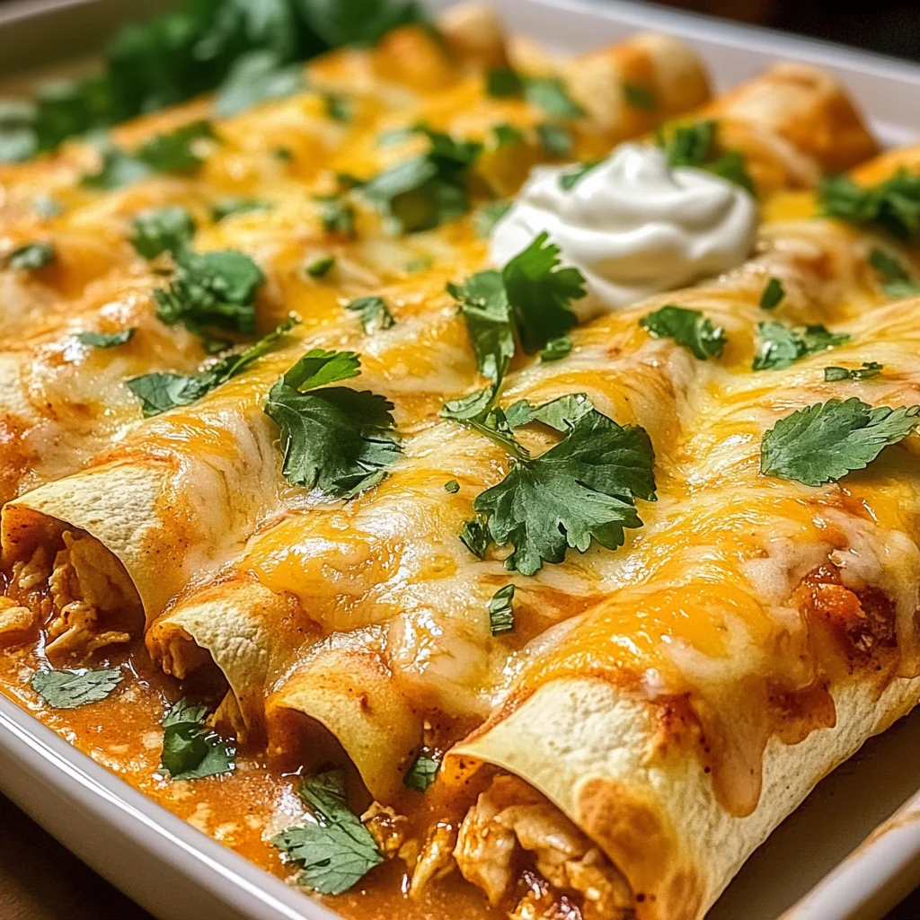 High Protein Creamy Chilli Chicken Enchiladas
