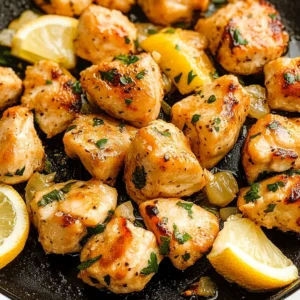 Lemon Garlic Chicken Bites