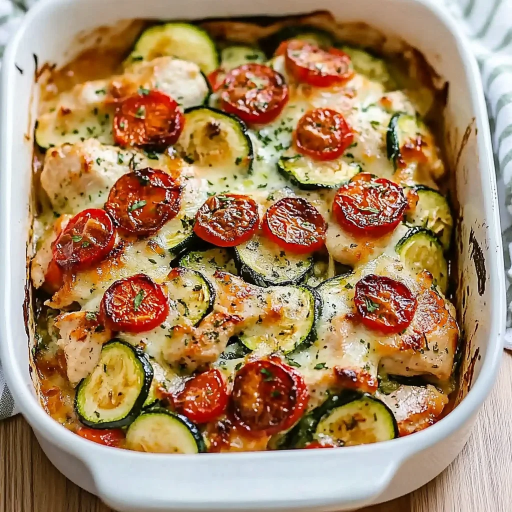 Mediterranean Chicken Zucchini Bake – Healthy, Flavorful & Easy!