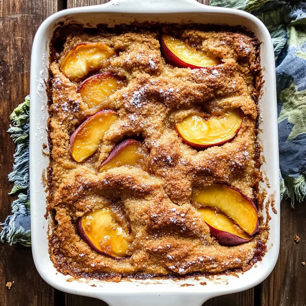 Old School Easy Brown Sugar Peach Cobbler