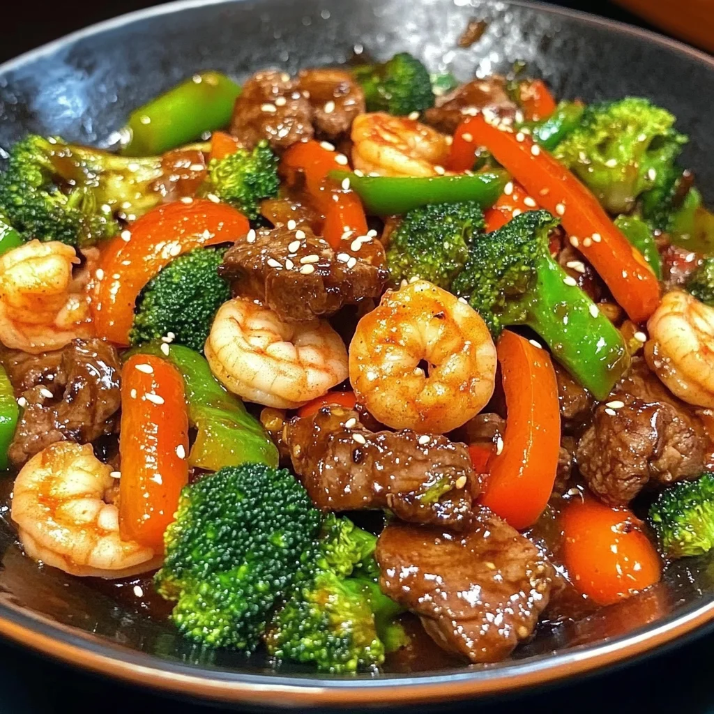 STEAK AND SHRIMP STIR FRY