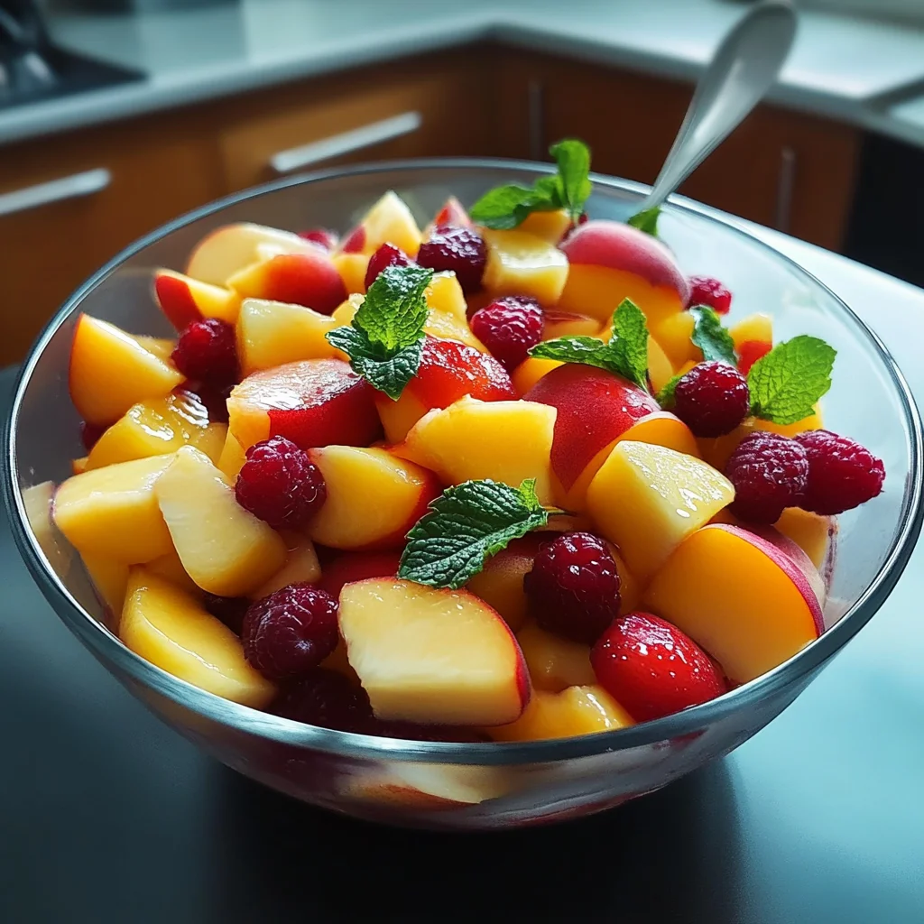 Summer Peach Fruit Salad