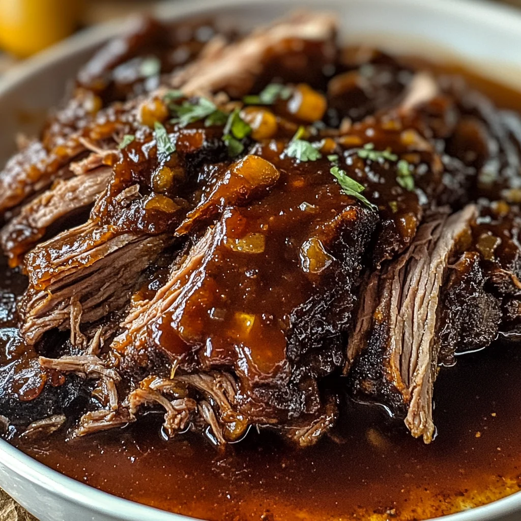 Caramelized Pulled Beef Brisket
