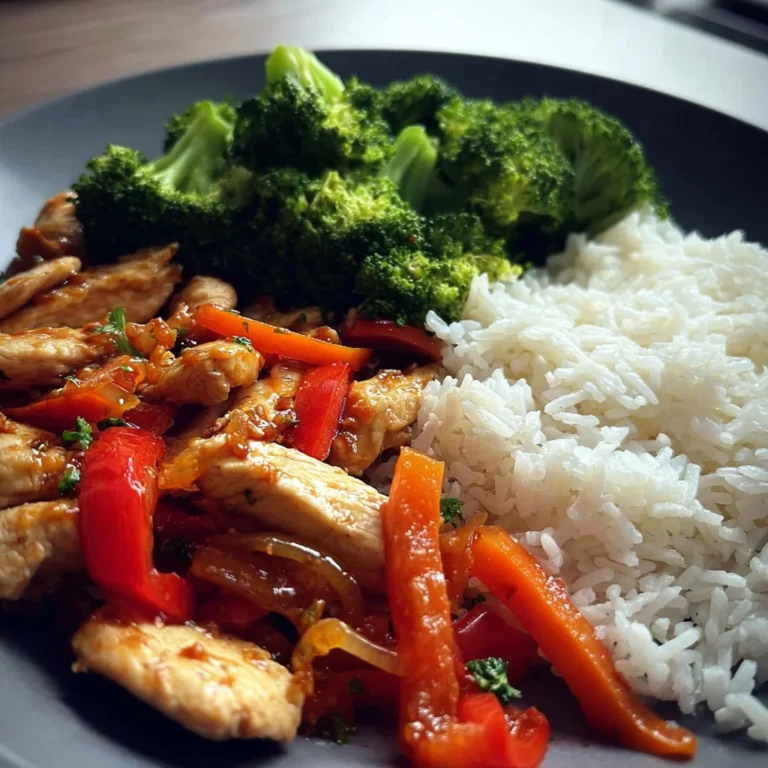 Chicken Stir-Fry with Steamed Broccoli & Fluffy Rice