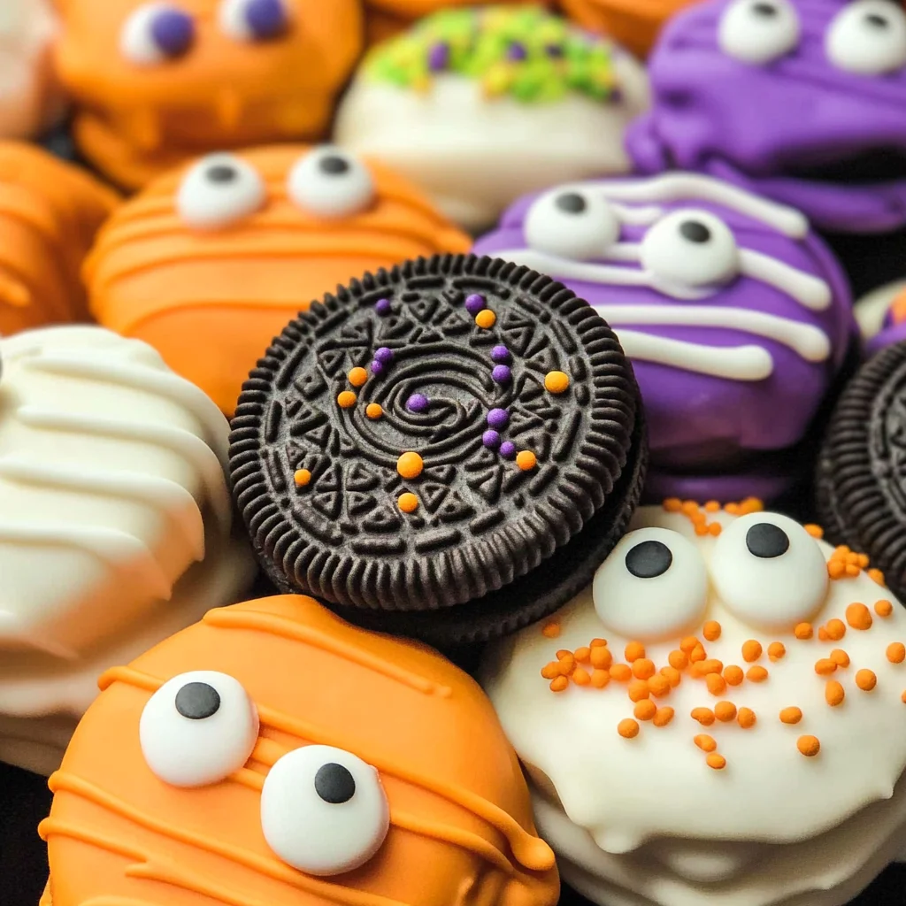 Easy Halloween Dipped Oreo Cookies Recipe
