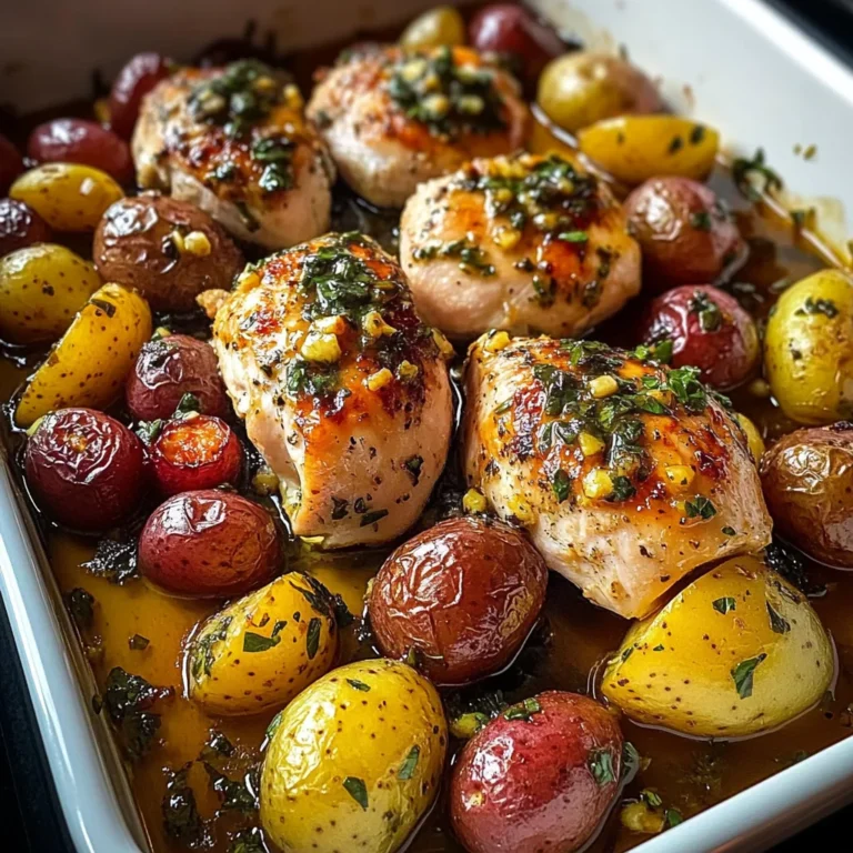 Garlic Herb Roasted Chicken Breast with Baby Potatoes