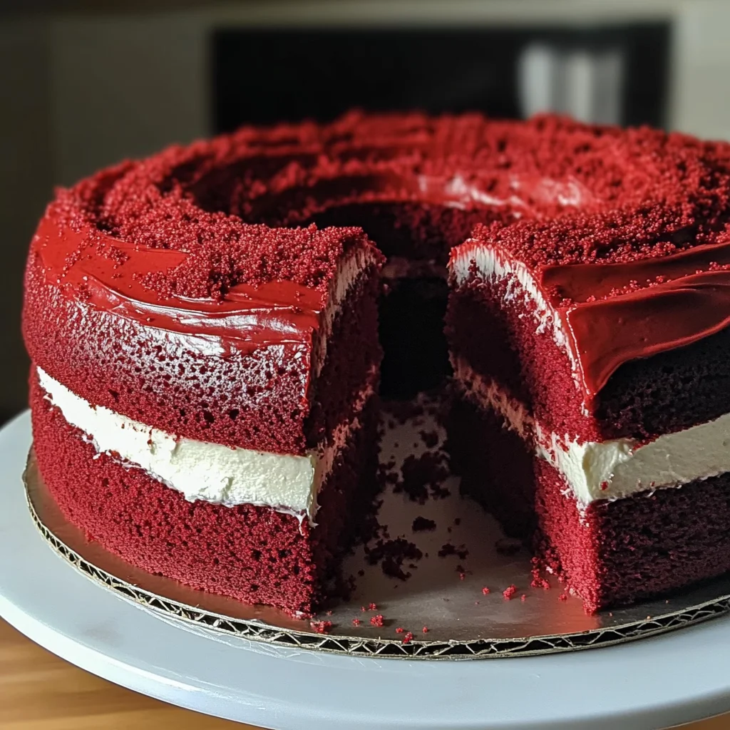 Red Velvet Pound Cake with Cream Cheese Glaze