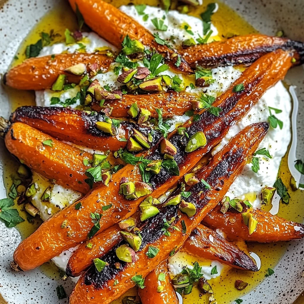 Roasted Carrots with Whipped Ricotta and Hot Honey