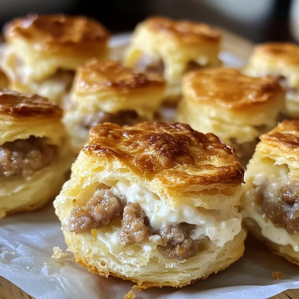 Sausage and Cream Cheese Biscuit Bites