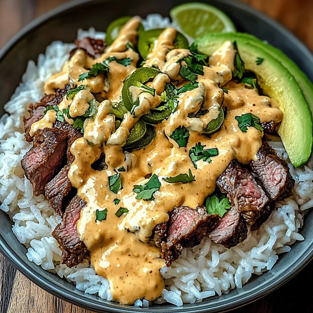 Steak Queso Rice